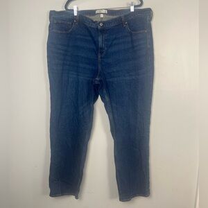 Abercrombie & fitch Curve Love the Straight Mid Rise size 20 dark denim jeans